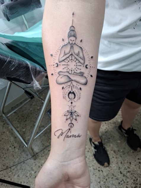 Shaded tattoo piece by Inkger Tattoo